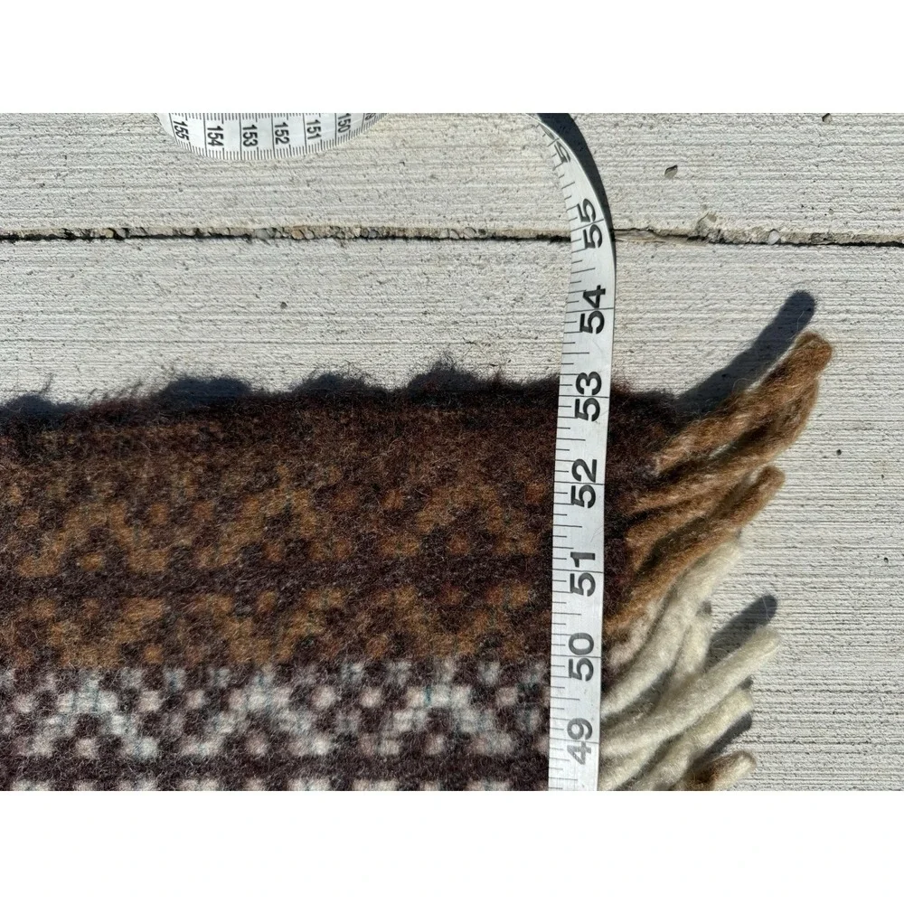 VtG New Zealand TE ARIKI TRAVEL RUG Onehunga Mills Wool Maori BLANKET Tukutuku‎